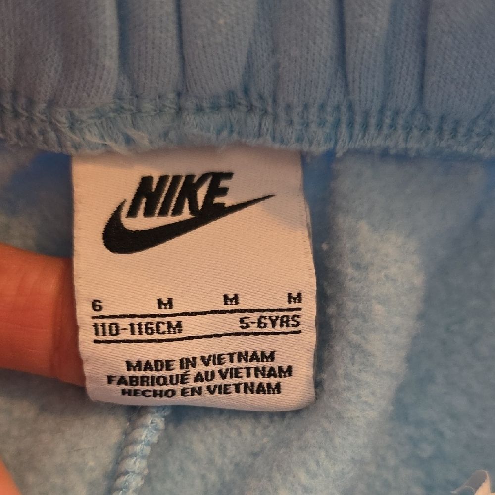 Nike Kids Light Blue Joggers with Yellow Logo - Picture 2 of 6